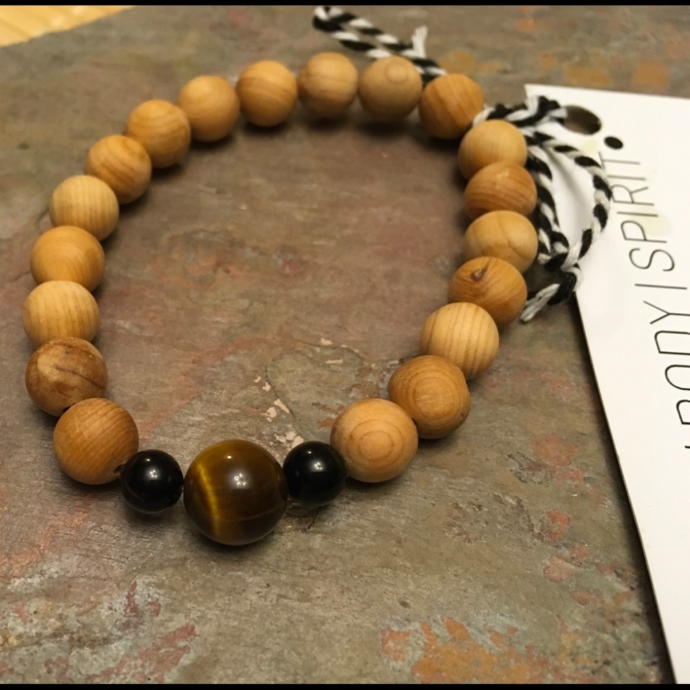 Tiger Eye & Black Tourmaline Bracelet